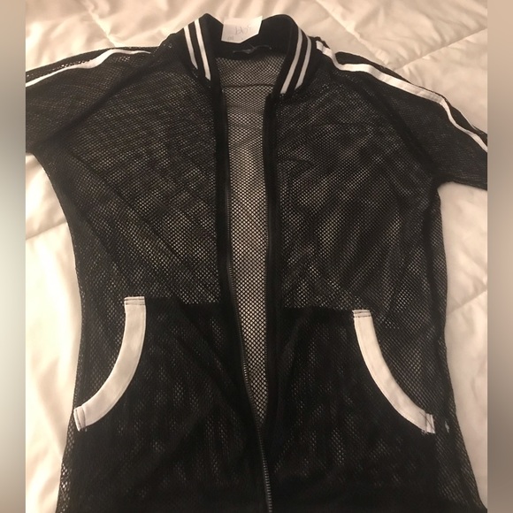 Unisex Andrew Christian Mesh Zip Up Baseball Style See Through Jersey Jacket - Picture 2 of 4